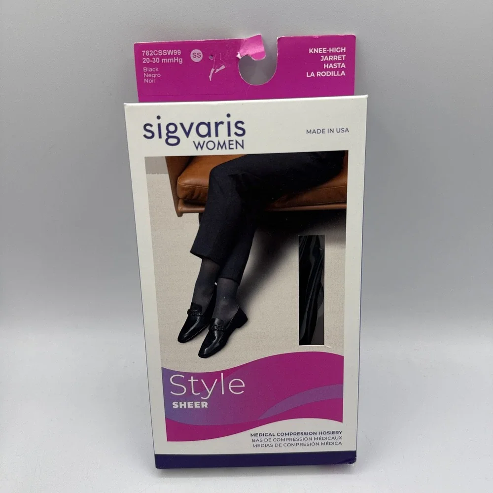 Sigvaris Compression Hosiery Women SS Multi 20-30mmHg Socks Pantyhose Lot of 4